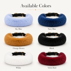Adjustable Pet Collar with Fur - Mix Colors