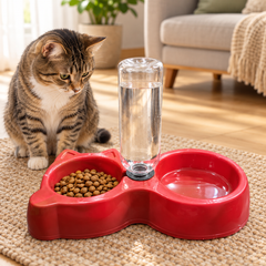 Plastic Food Bowl with Water Dispenser