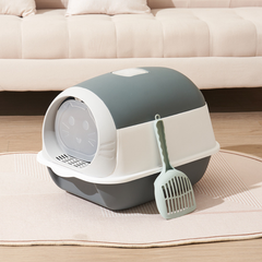 Enclosed Litter Box with Door and Free Scoop (36x34x50 cm)