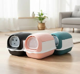 Enclosed Litter Box with Door and Free Scoop (36x34x50 cm)