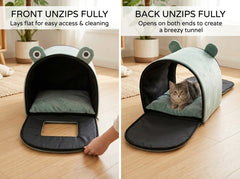 Cozy Frog House for Pets - 18x16x14 inches