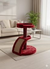 Premium Single Top Scratching Post with Half Curve