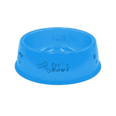 Plastic Pet Food Bowls with Rubber base - Colored