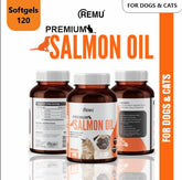 Remu Salmon Oil Supplements for Cats & Dogs - 120gel