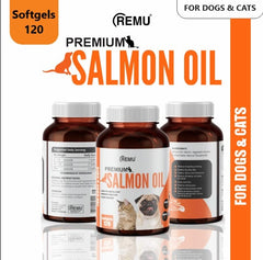 Remu Salmon Oil Supplements for Cats & Dogs - 120gel