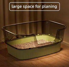 Semi Enclosed Litter Tray for Kittens with Free Scoop - 45x30x17 cm