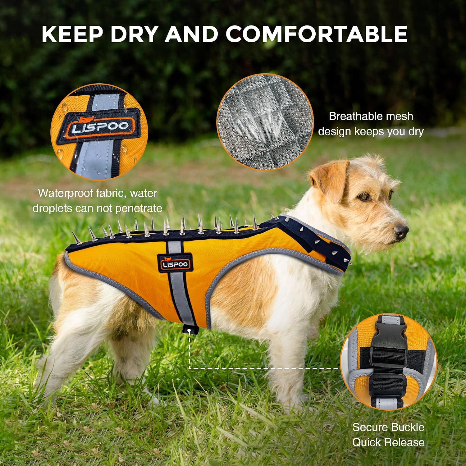 Spiked Reflective Harness for Small Dogs