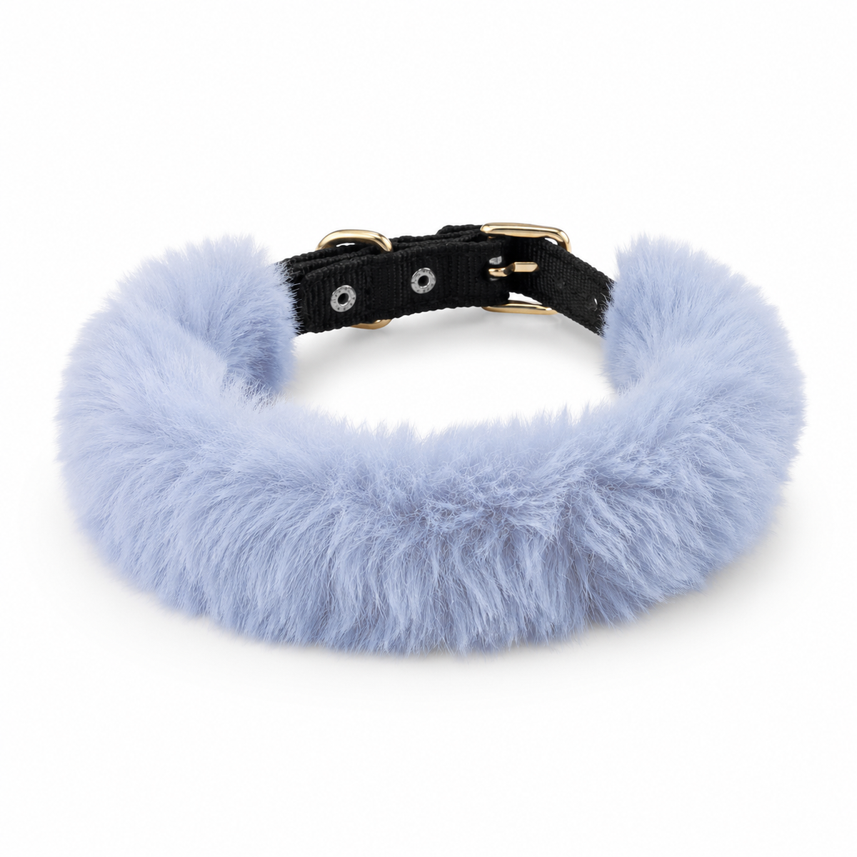 Adjustable Pet Collar with Fur - Mix Colors