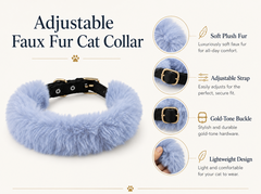 Adjustable Pet Collar with Fur - Mix Colors