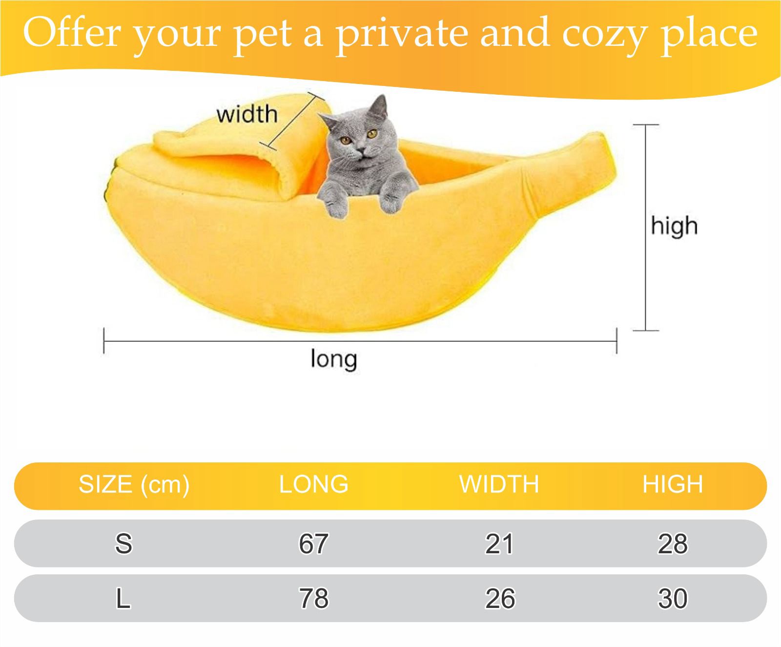 Banana Bed for Pets