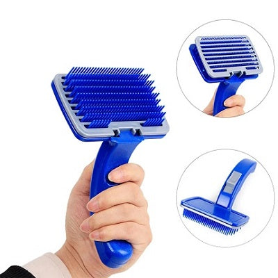 Blue Button Brush for Pets