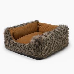 Cat Face Convertible Bed & House with Fur