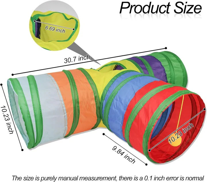 Cat Playing Tunnel with Ball