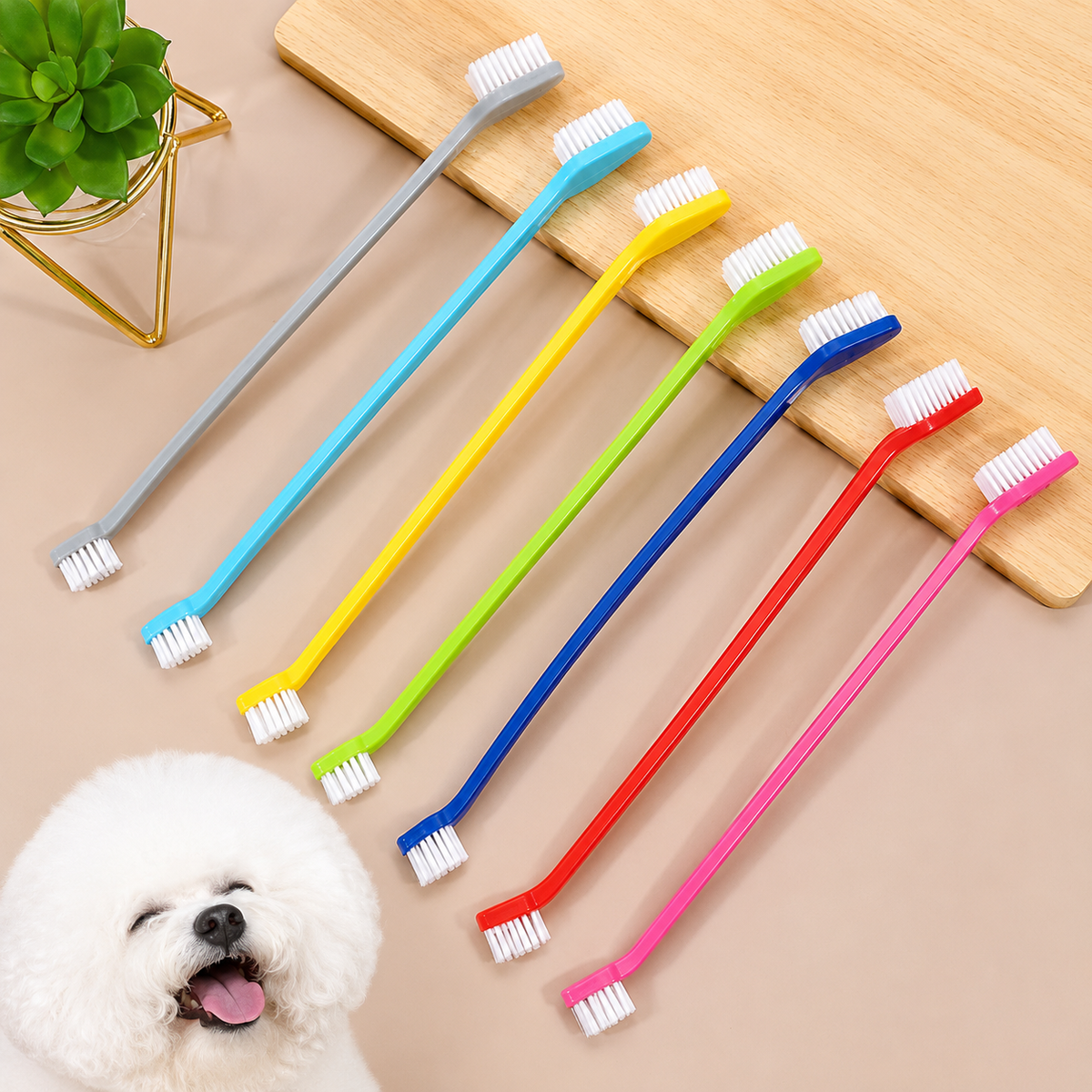 Double Headed Toothbrush for Pets