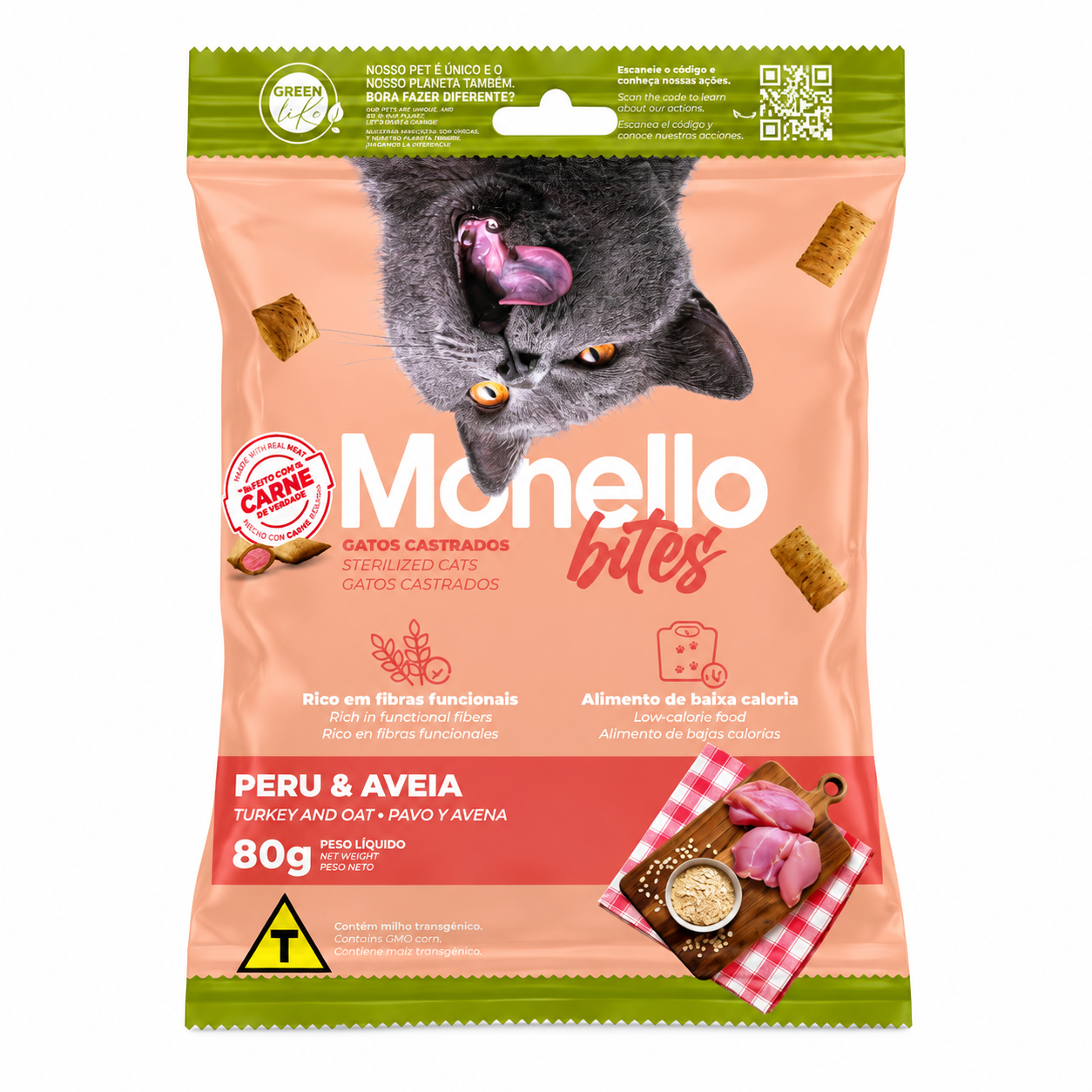 Monello Bites Dry Treats for Cats 80g