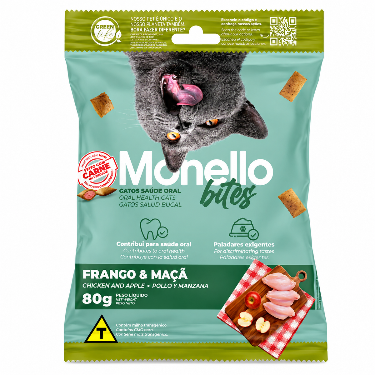 Monello Bites Dry Treats for Cats 80g
