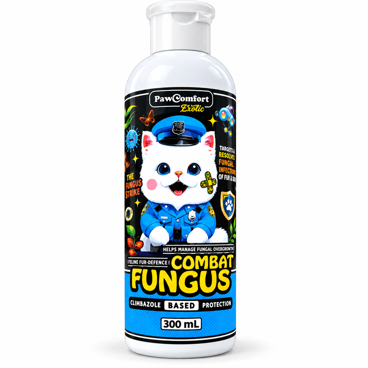 Paw Comfort Fungal Combat Shampoo for Cats 300ml