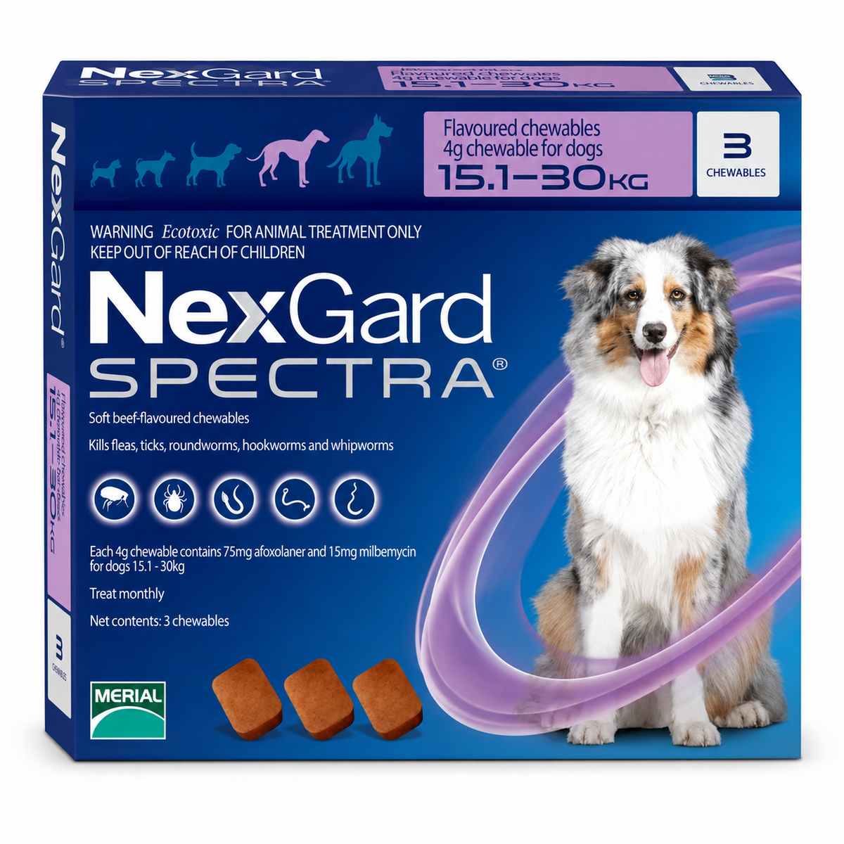 Nexgard Spectra Chewable Tablet For Dogs (1 Tablet)