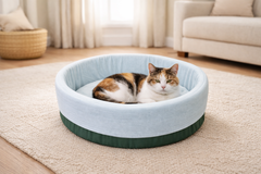 Round Deep Bed with Cushion for Pets