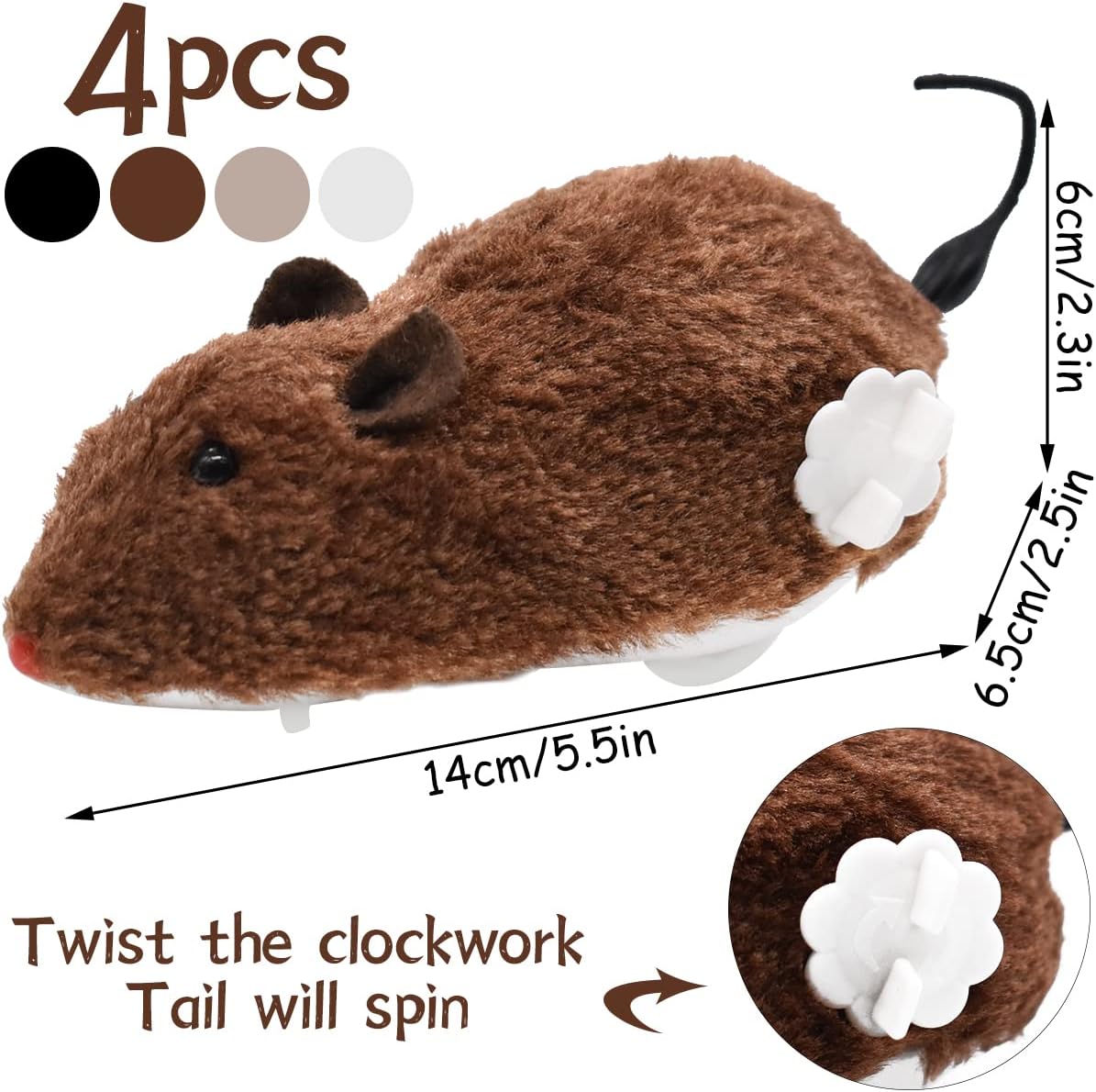 Clockwork Mouse Toy for Pets