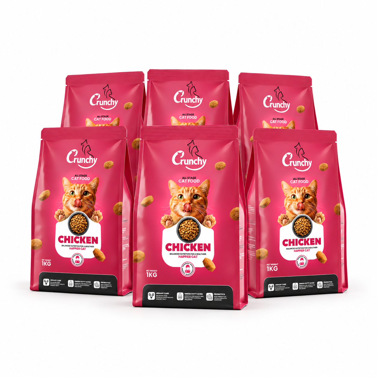 Crunchy Chicken All Stage Cat Food 1kg