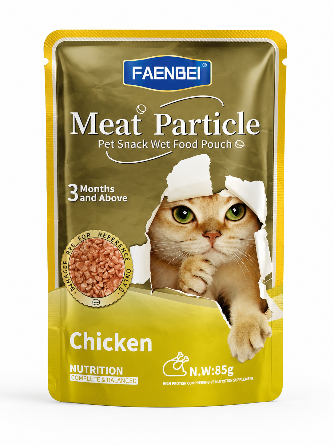 Faenbei Meat Particle Wet Food Pouch 85g