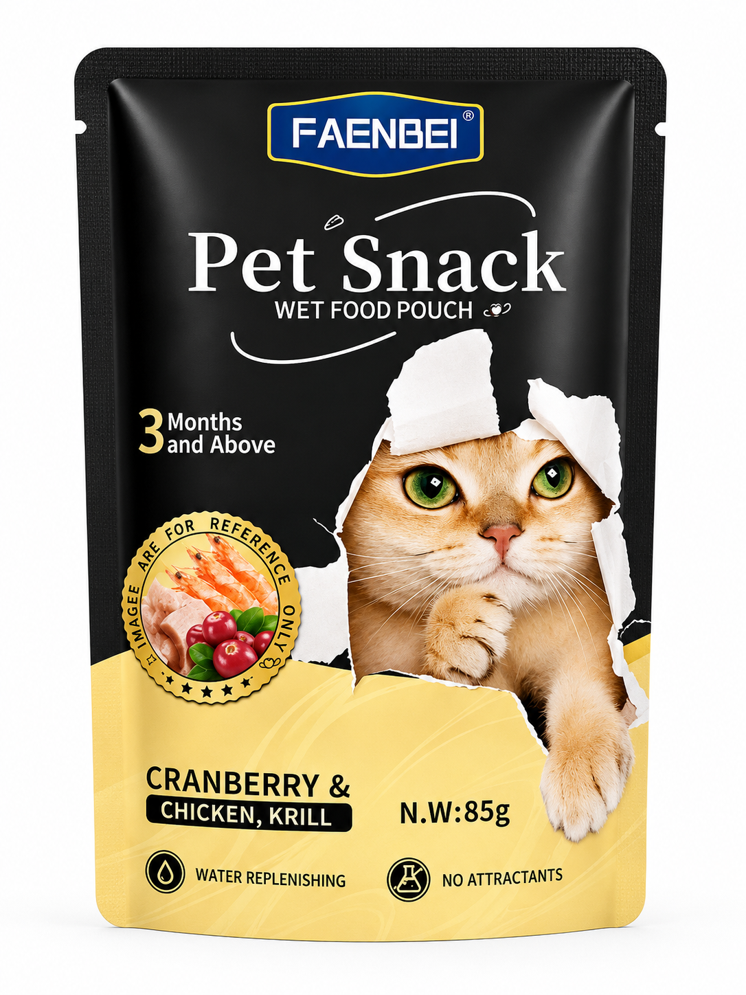 Faenbei Pet Snack Wet Food Pouch 85g
