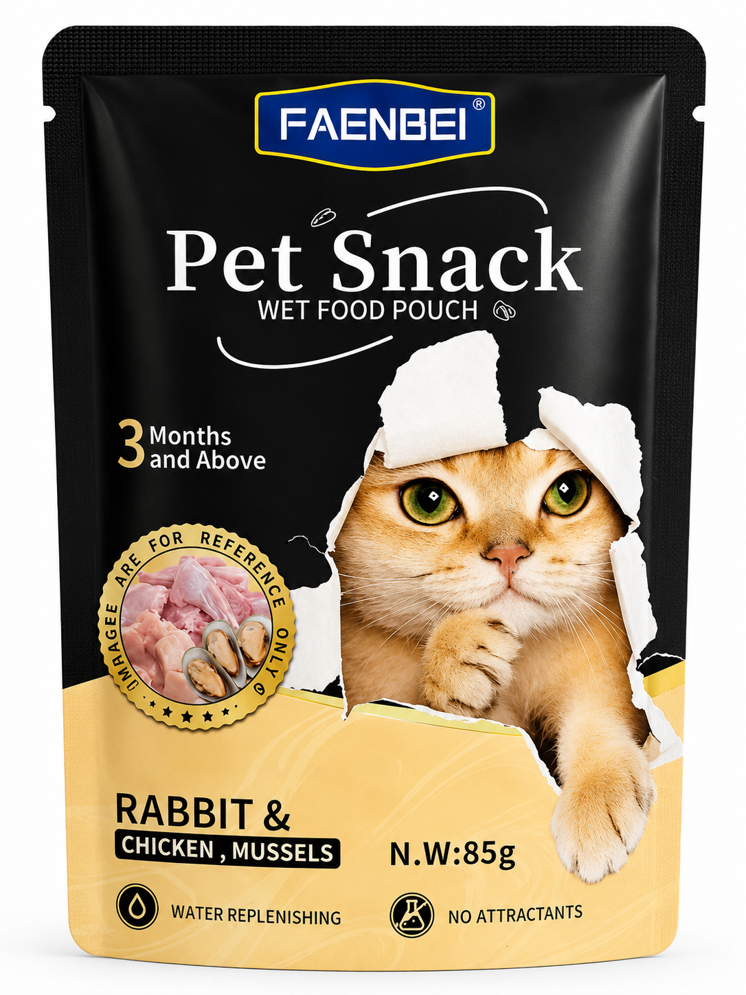 Faenbei Pet Snack Wet Food Pouch 85g