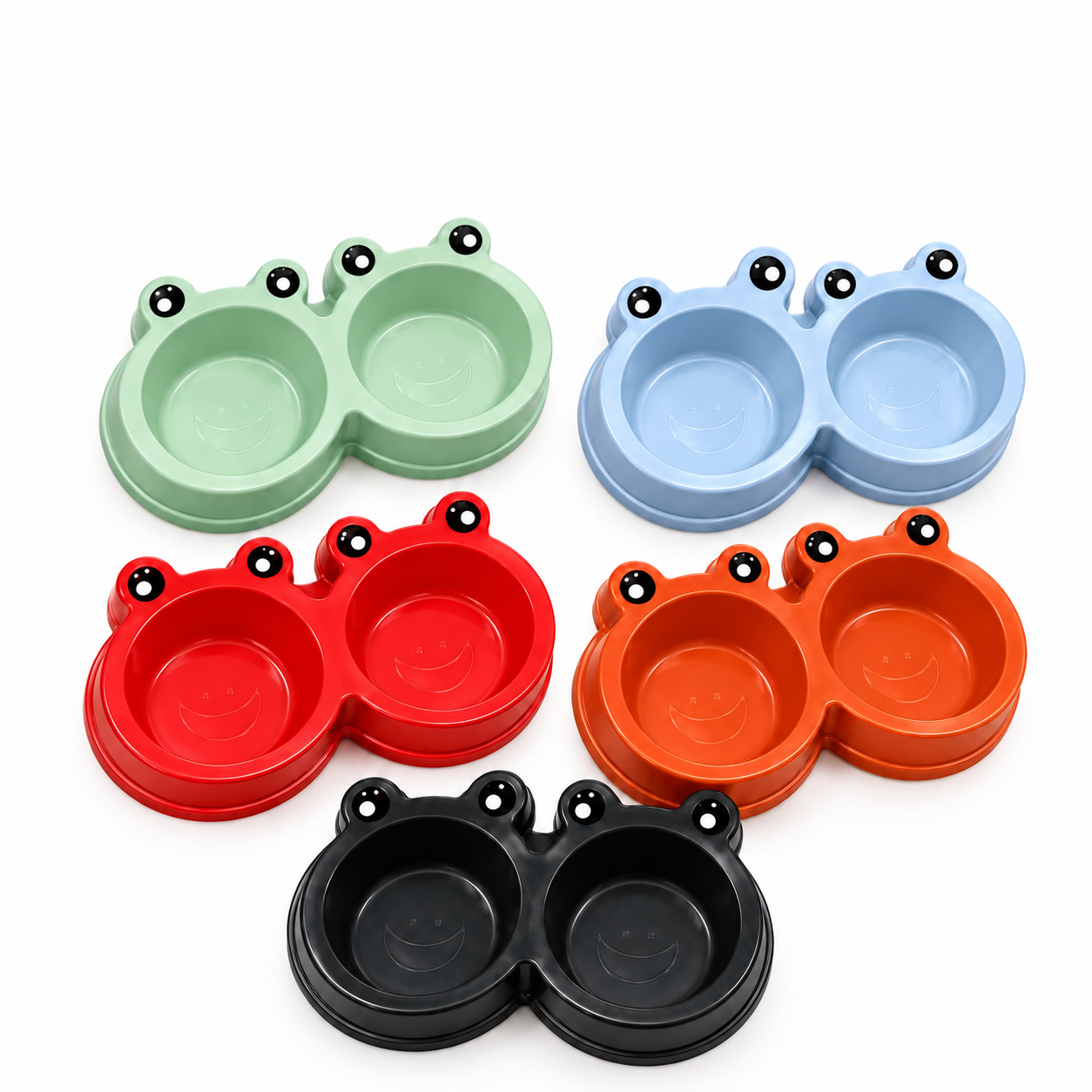 Double Frog Face Food Bowl for Pets