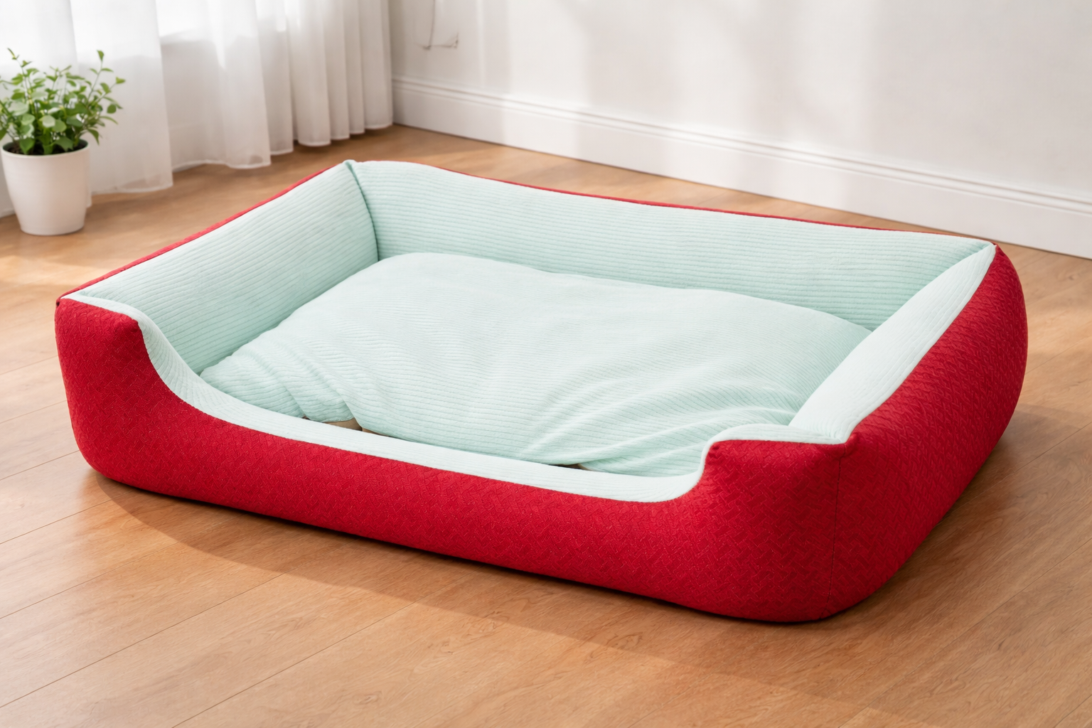 Flat Bed for Pets with Cushion