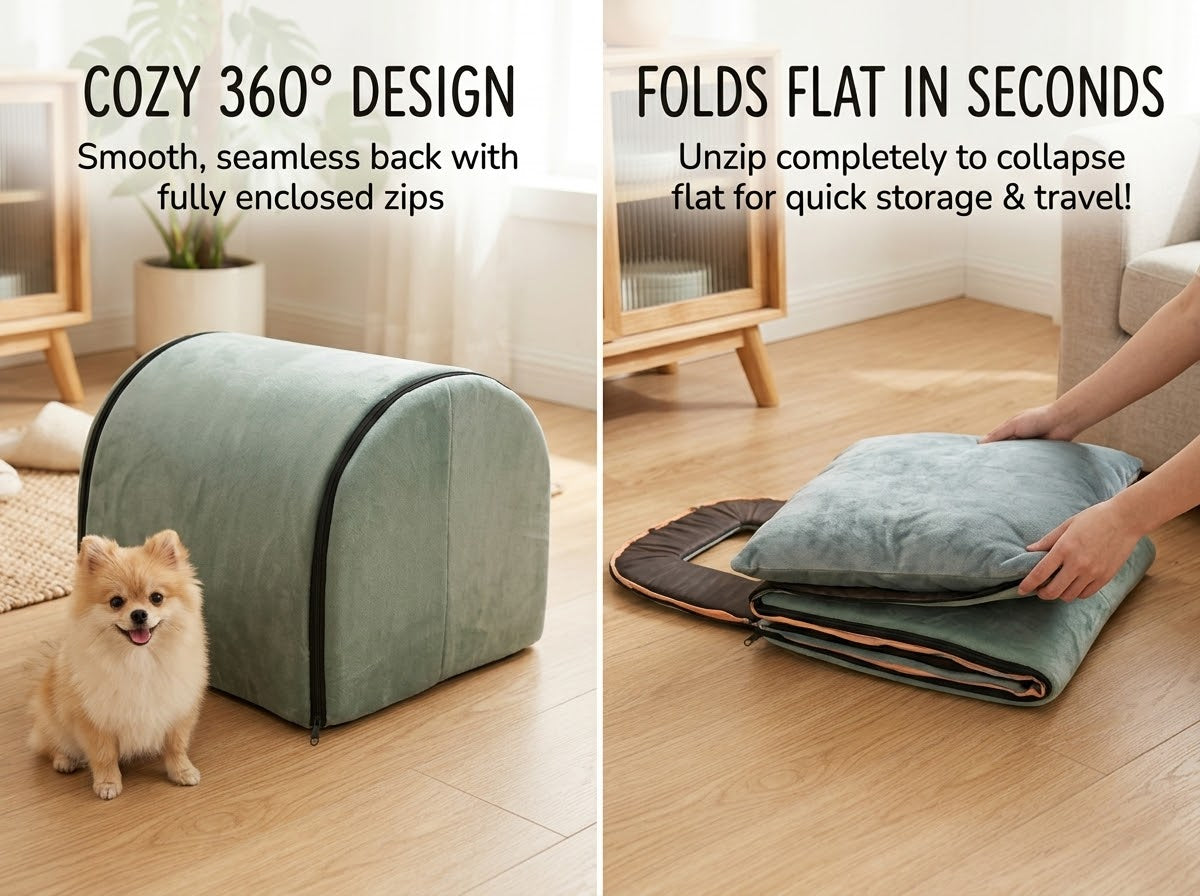 Cozy Frog House for Pets - 18x16x14 inches