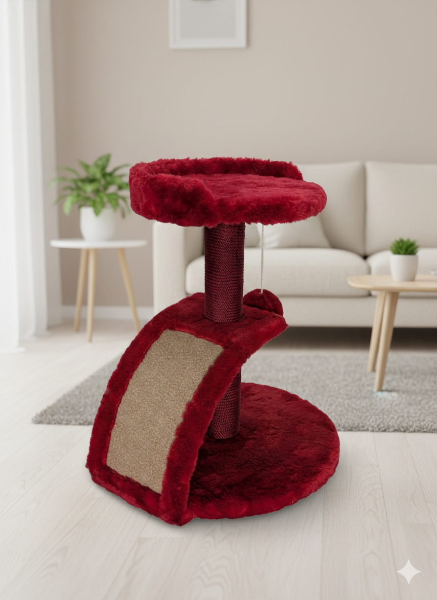 Premium Single Top Scratching Post with Half Curve