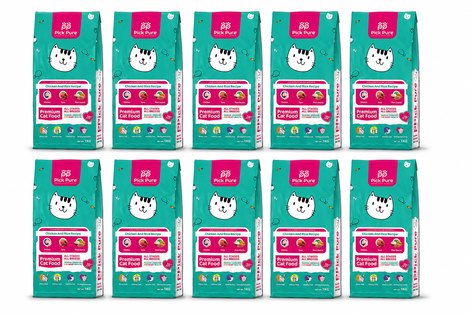 Pick Pure Cat Food - Chicken & Rice 1kg