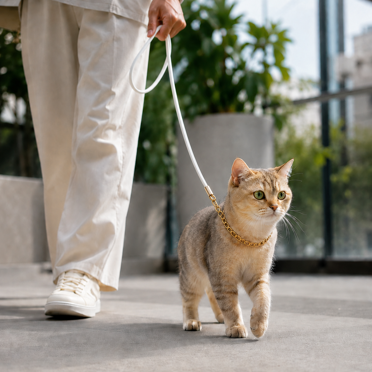 Premium Cat Leash + Chain - Mix colors