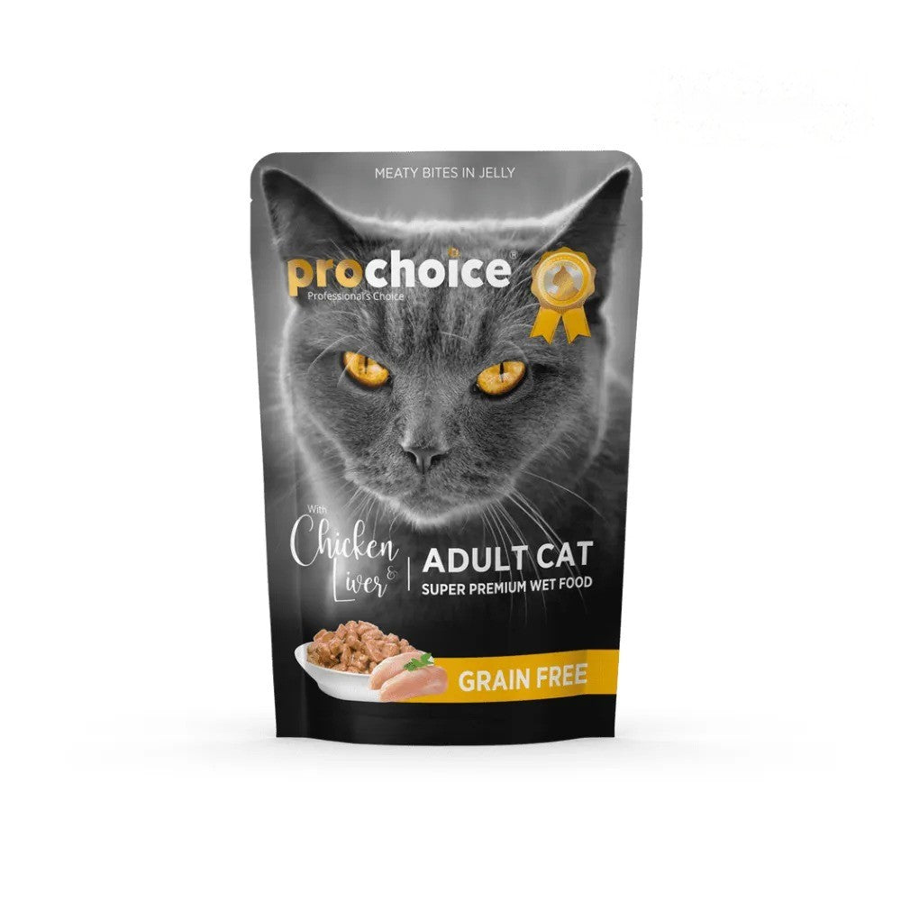 Prochoice Adult Cat Grain Free Chicken & Liver Jelly 85g