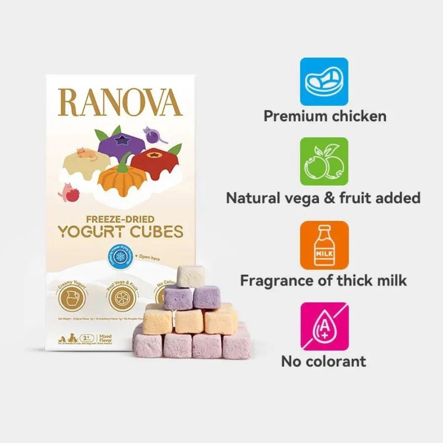 Ranova Freeze Dried Yogurt Cubes 40g - For Cats & Dogs