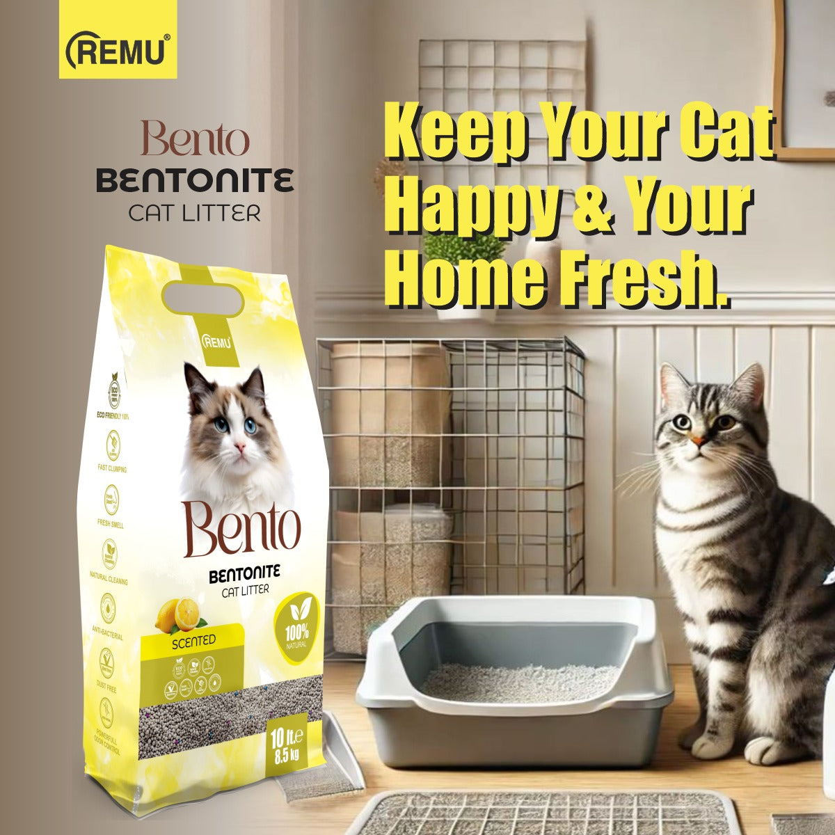 Remu Bento Bentonite Litter 10L