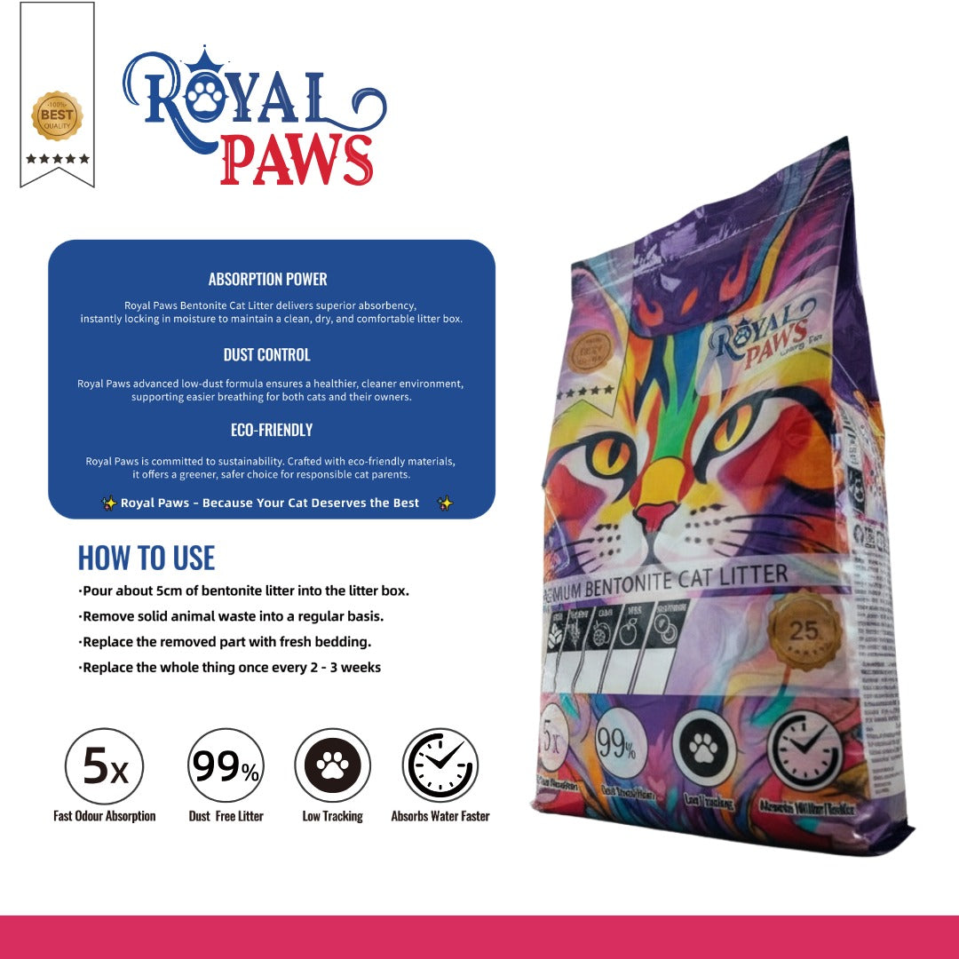 Royal Paws Premium Bentonite Cat Litter 10L