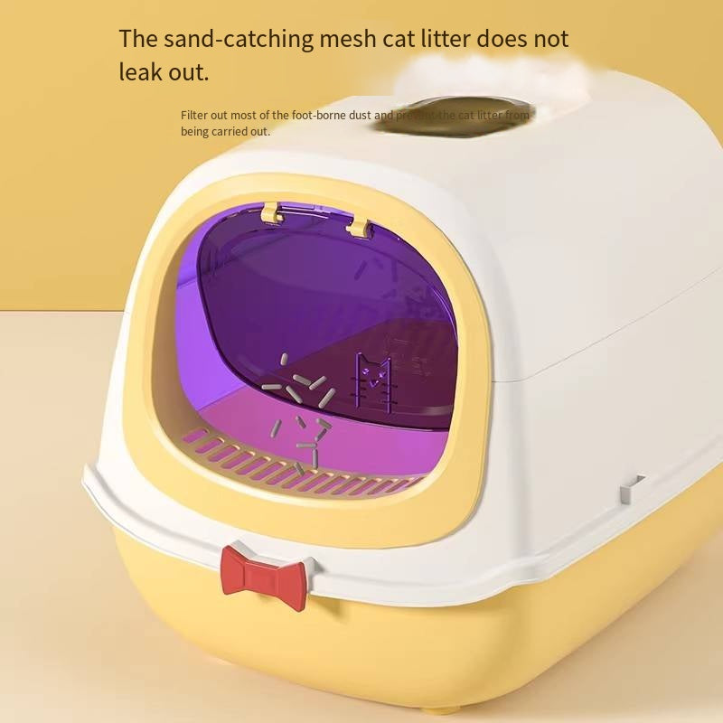 Deluxe Enclosed Litter Box with Scoop