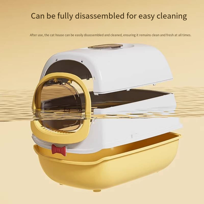 Deluxe Enclosed Litter Box with Scoop
