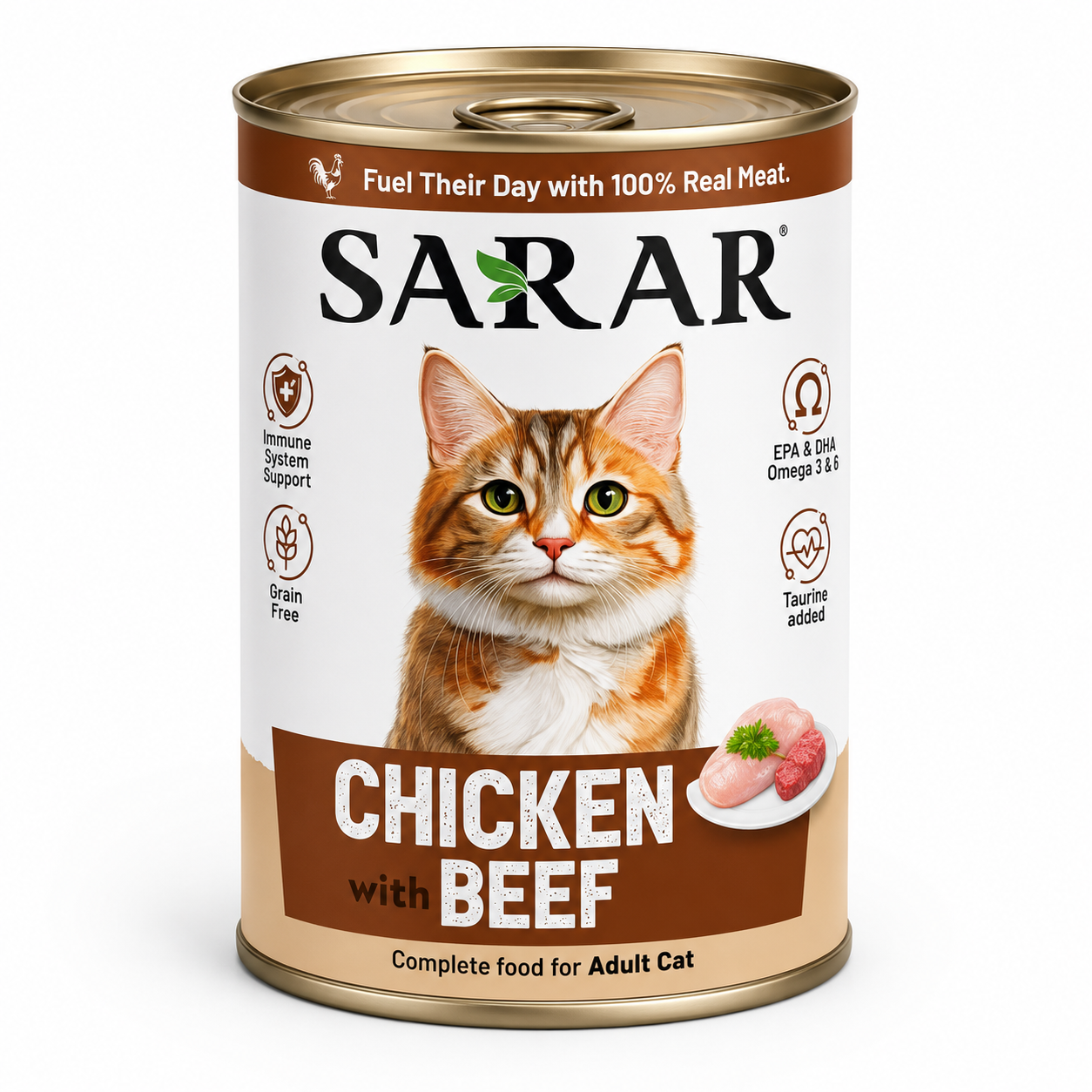 Sarar Adult Cat Wet Food Tin 400g