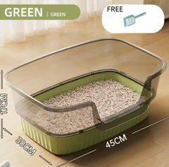 Semi Enclosed Litter Tray for Kittens with Free Scoop - 45x30x17 cm