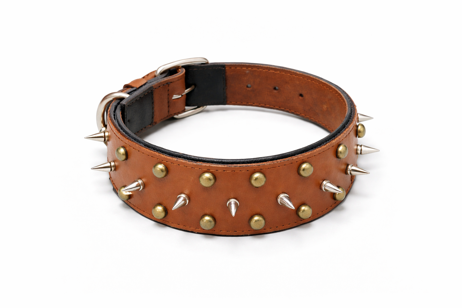 Spiked Leather Collar for Dogs