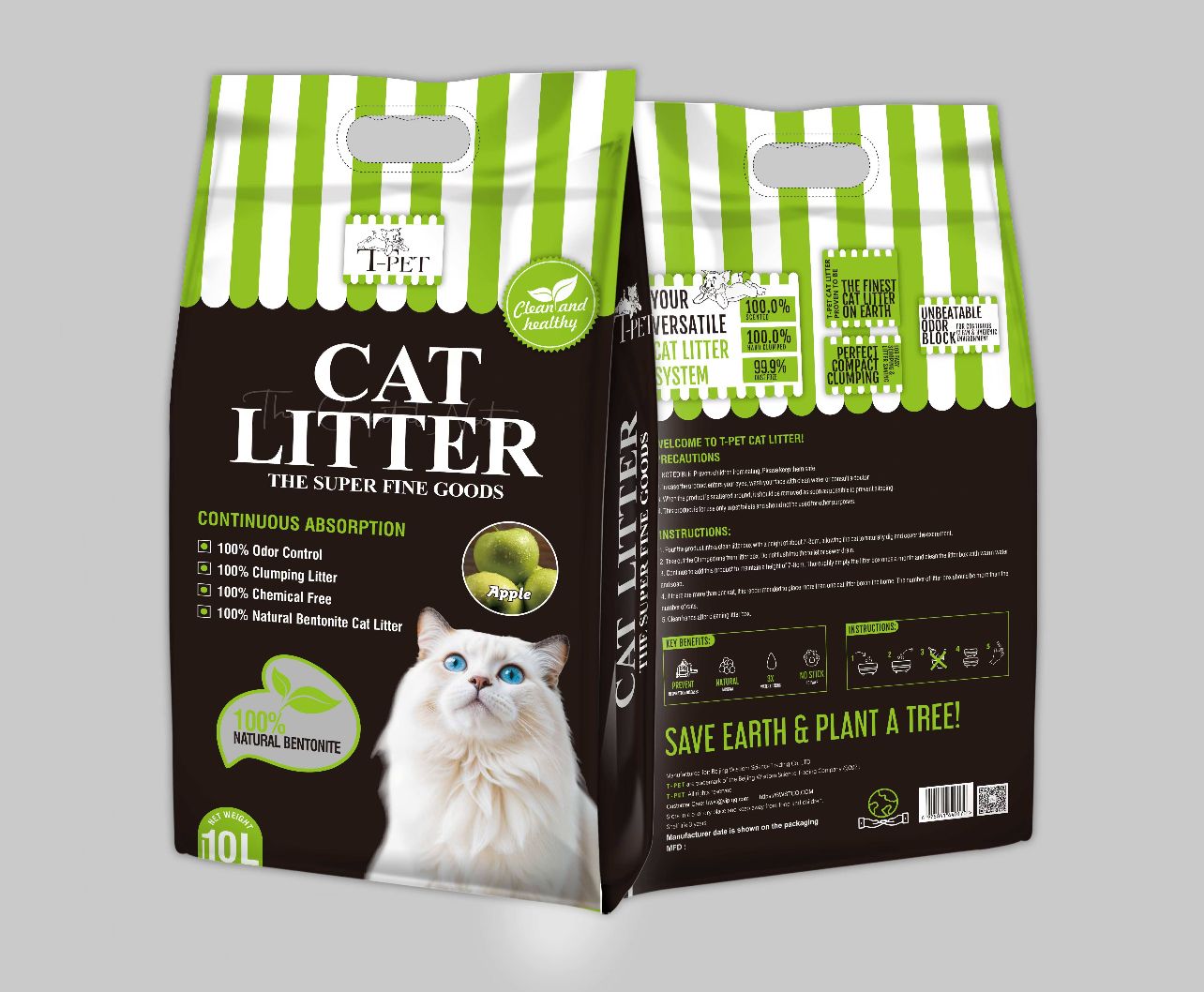 T Pet Bentonite Cat Litter 10L