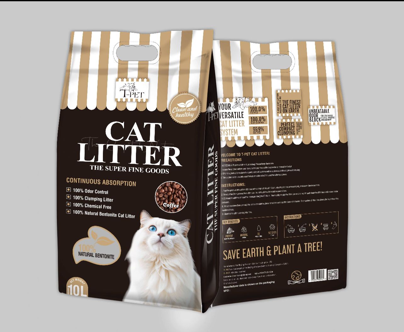 T Pet Bentonite Cat Litter 10L