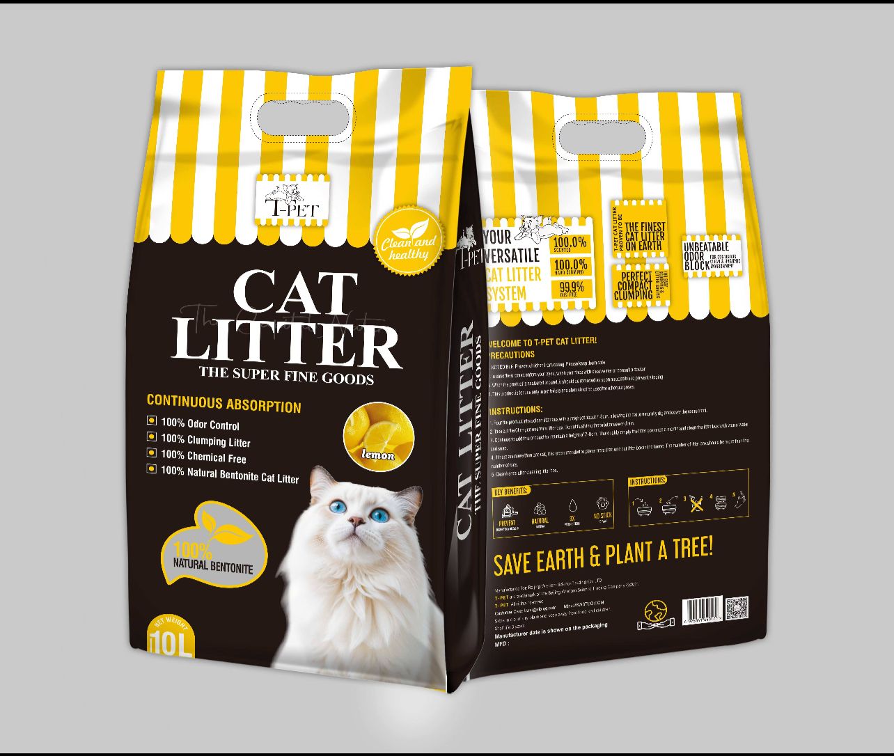 T Pet Bentonite Cat Litter 10L