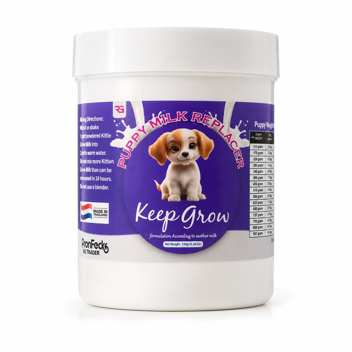 Thai Buddy Keep Grow Puppy Milk Replacer 150g