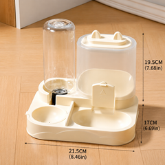 Transparent Cat Food and Water Dispenser