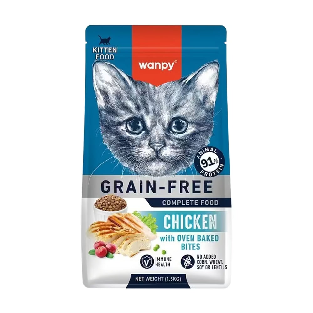 Wanpy Grain Free Kitten Chicken Dry Food 1.5kg