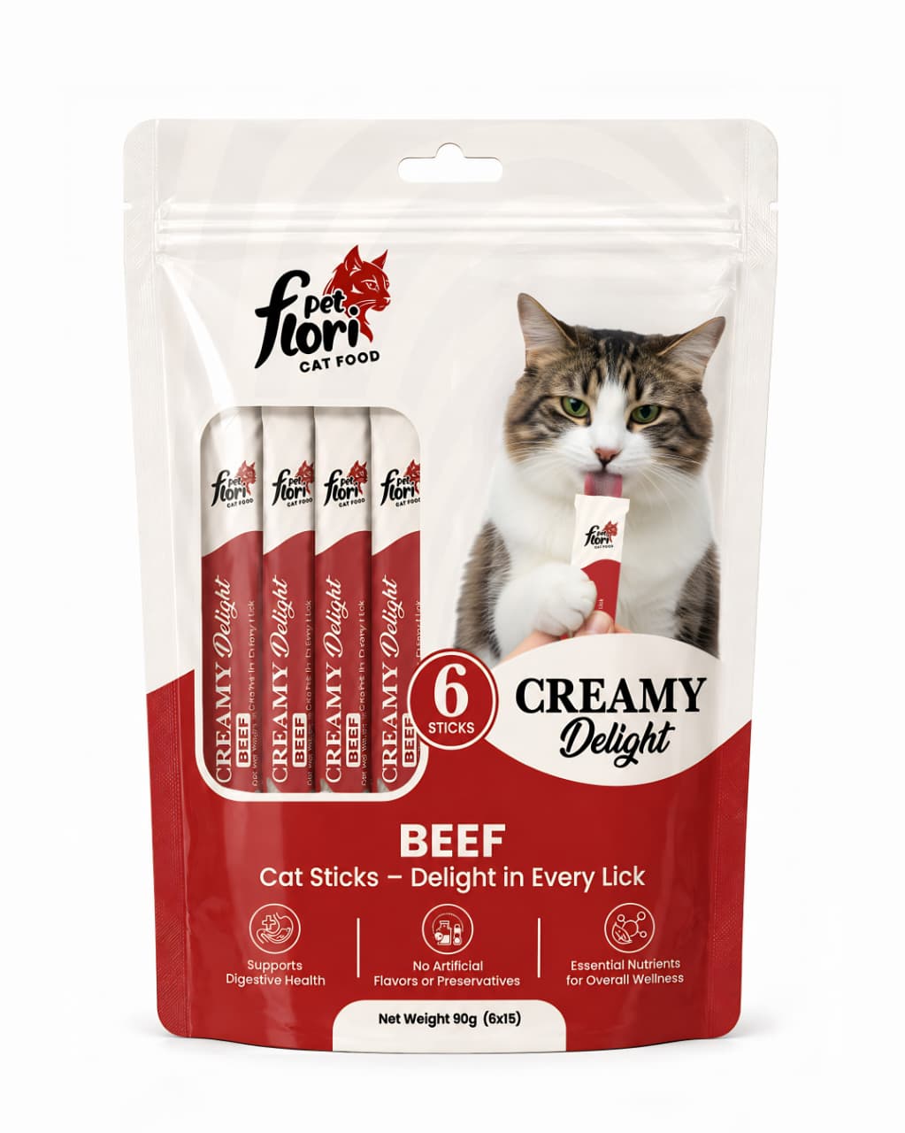 Flori Pet Creamy Treat - 6 sticks